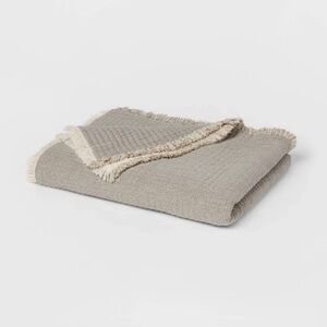 NWOT 60"x80" Woven Bed Throw Gray - Threshold™